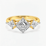 Asscher Three Stone Engagement Ring, thumbnail 1