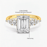 Emerald Petal Regent Engagement Ring, thumbnail 10