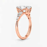 Emerald Petal Regent Engagement Ring, thumbnail 8