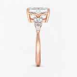 Emerald Petal Regent Engagement Ring, thumbnail 9