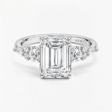 Emerald Petal Regent Engagement Ring, thumbnail 4