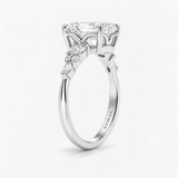 Emerald Petal Regent Engagement Ring, thumbnail 5