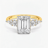 Emerald Petal Regent Engagement Ring, thumbnail 1