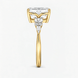 Emerald Petal Regent Engagement Ring, thumbnail 3