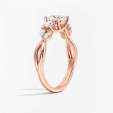 Cushion Willow Twist Three Stone Ring, thumbnail 8