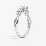 Cushion Willow Twist Three Stone Ring, thumbnail 6