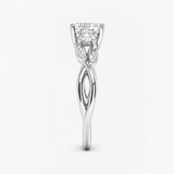 Cushion Willow Twist Three Stone Ring, thumbnail 7
