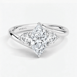 Marquise Embrace Three Stone Ring, thumbnail 4