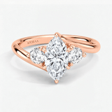 Marquise Embrace Three Stone Ring, thumbnail 7