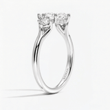 Marquise Whisper Halo Three Stone Diamond Ring, thumbnail 7