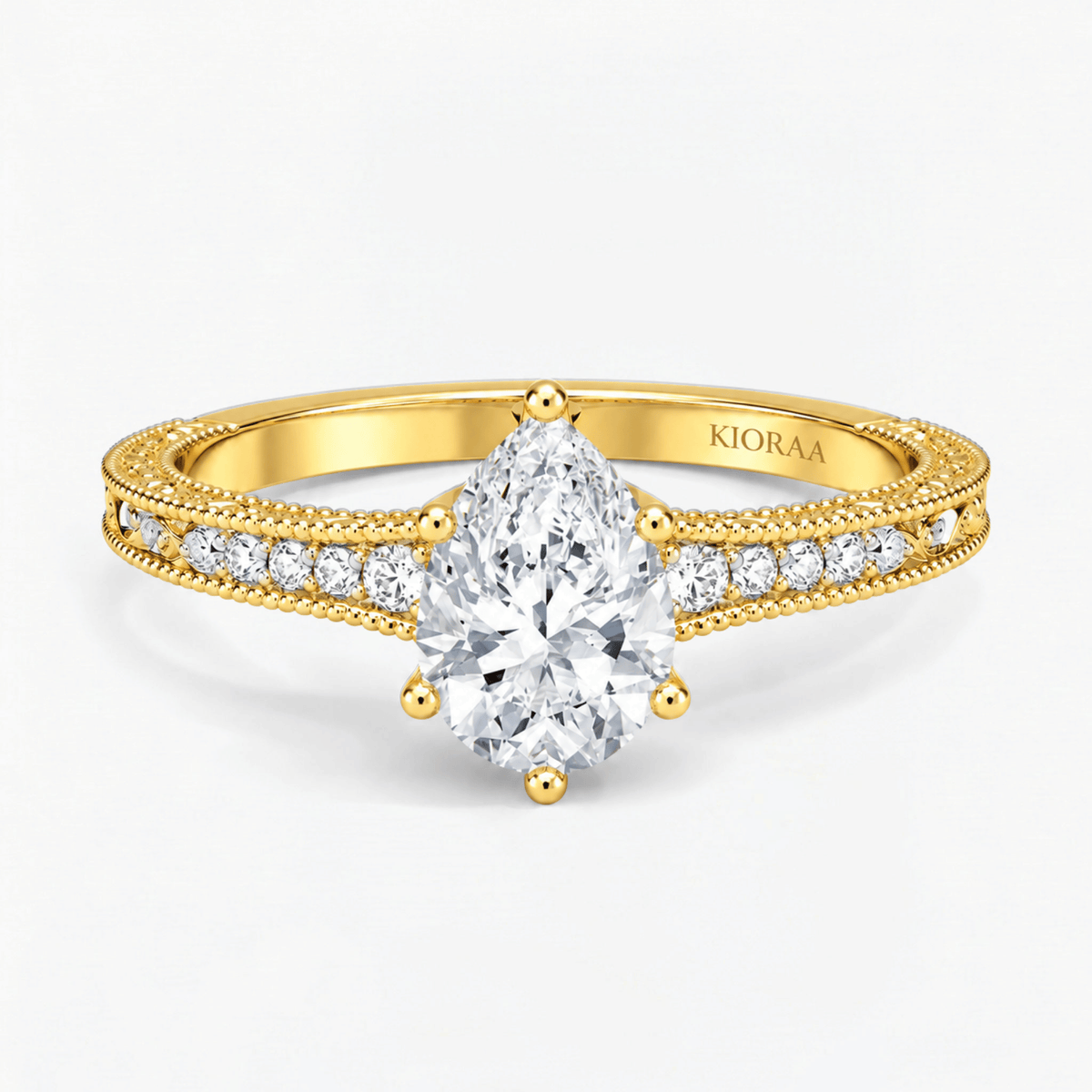 Pear Imperial Lace Engagement Ring