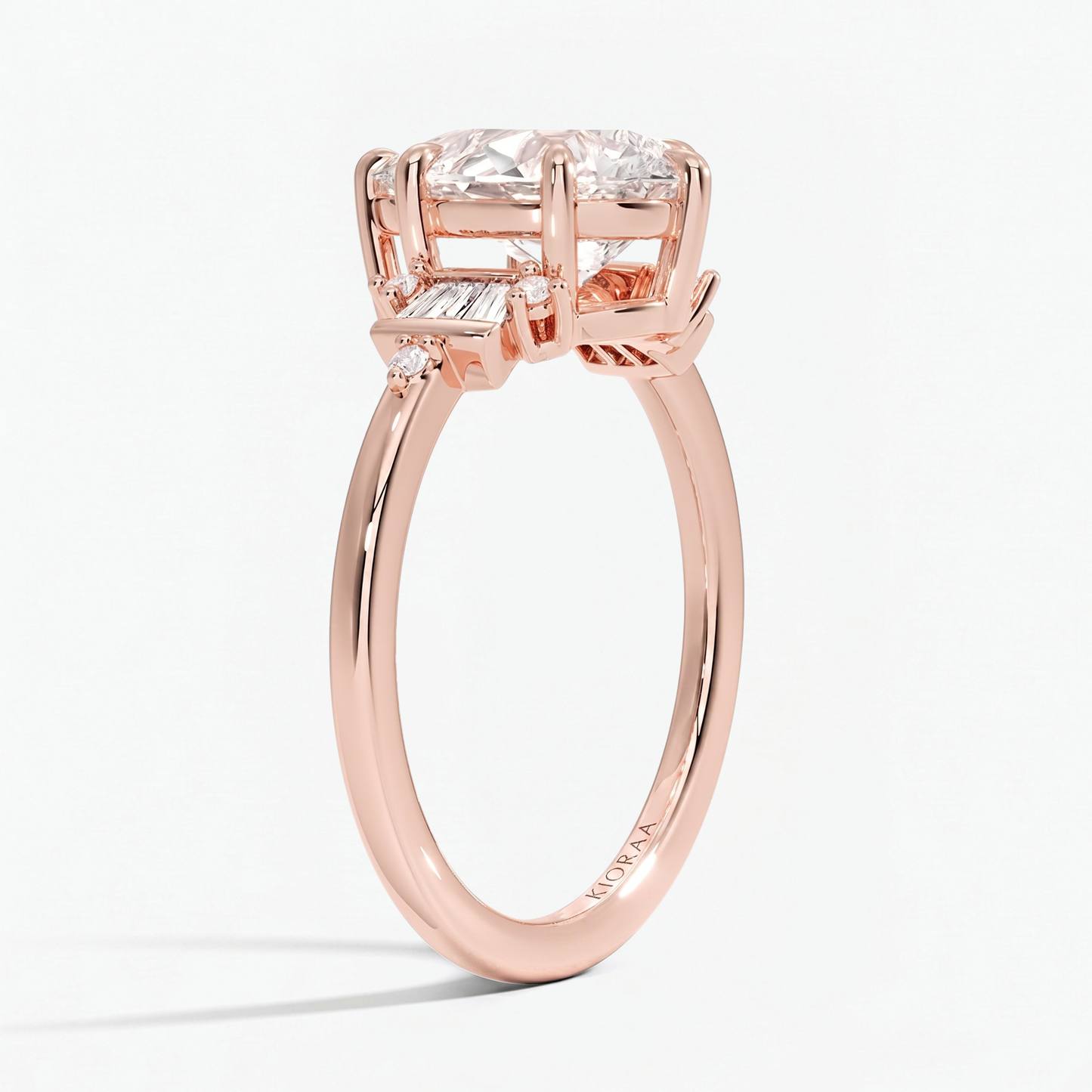 Regal Halo Pear Shape Engagement Ring