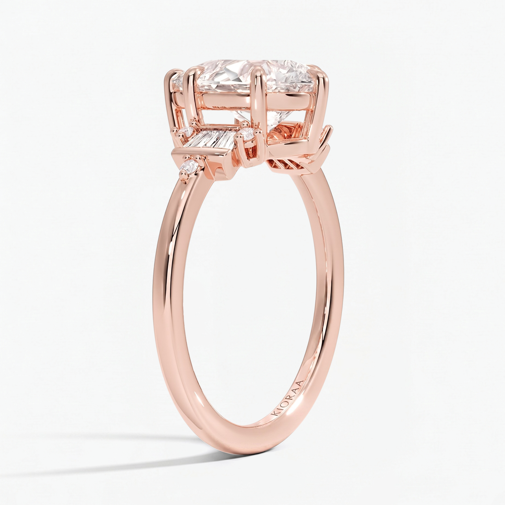 Regal Halo Pear Shape Engagement Ring