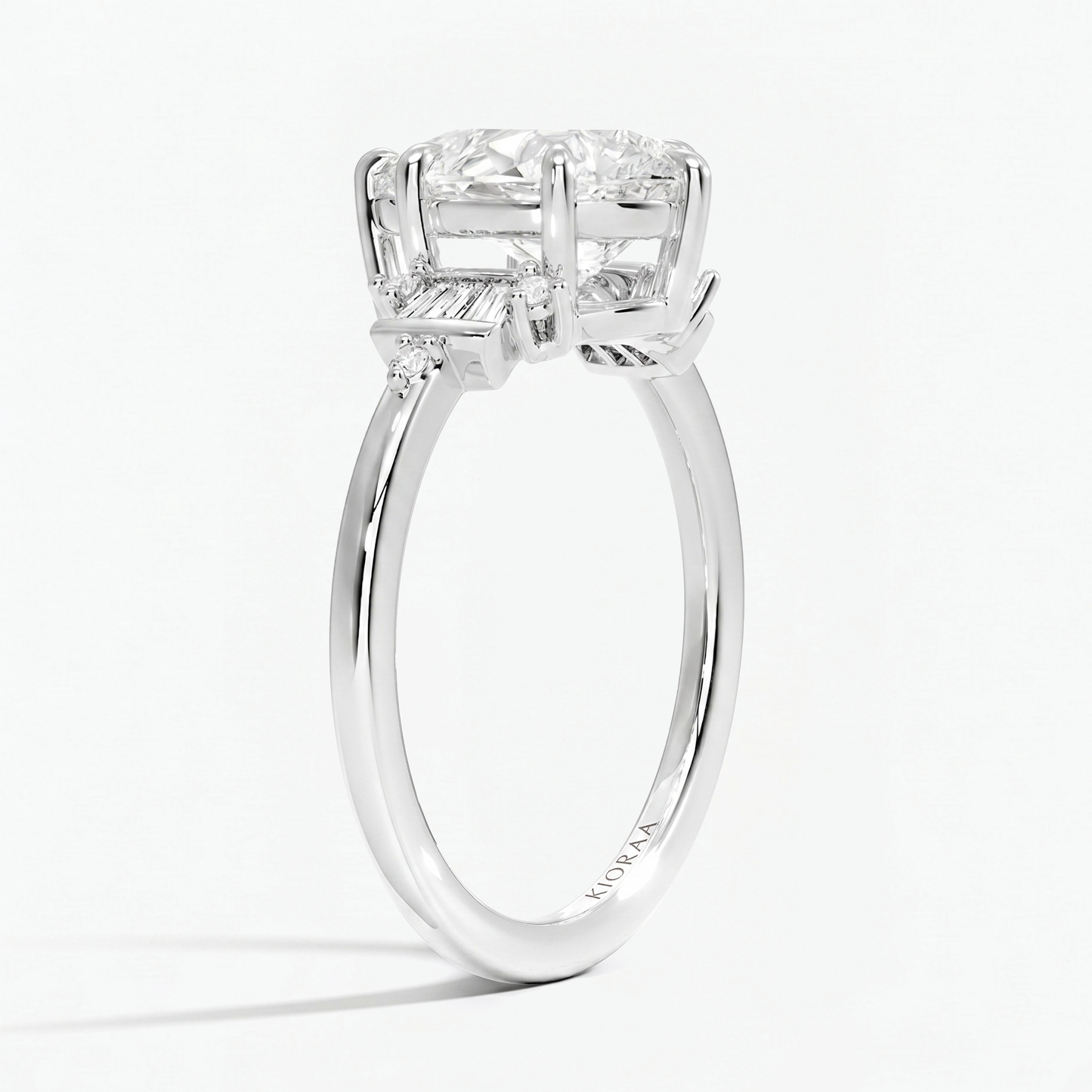 Regal Halo Pear Shape Engagement Ring