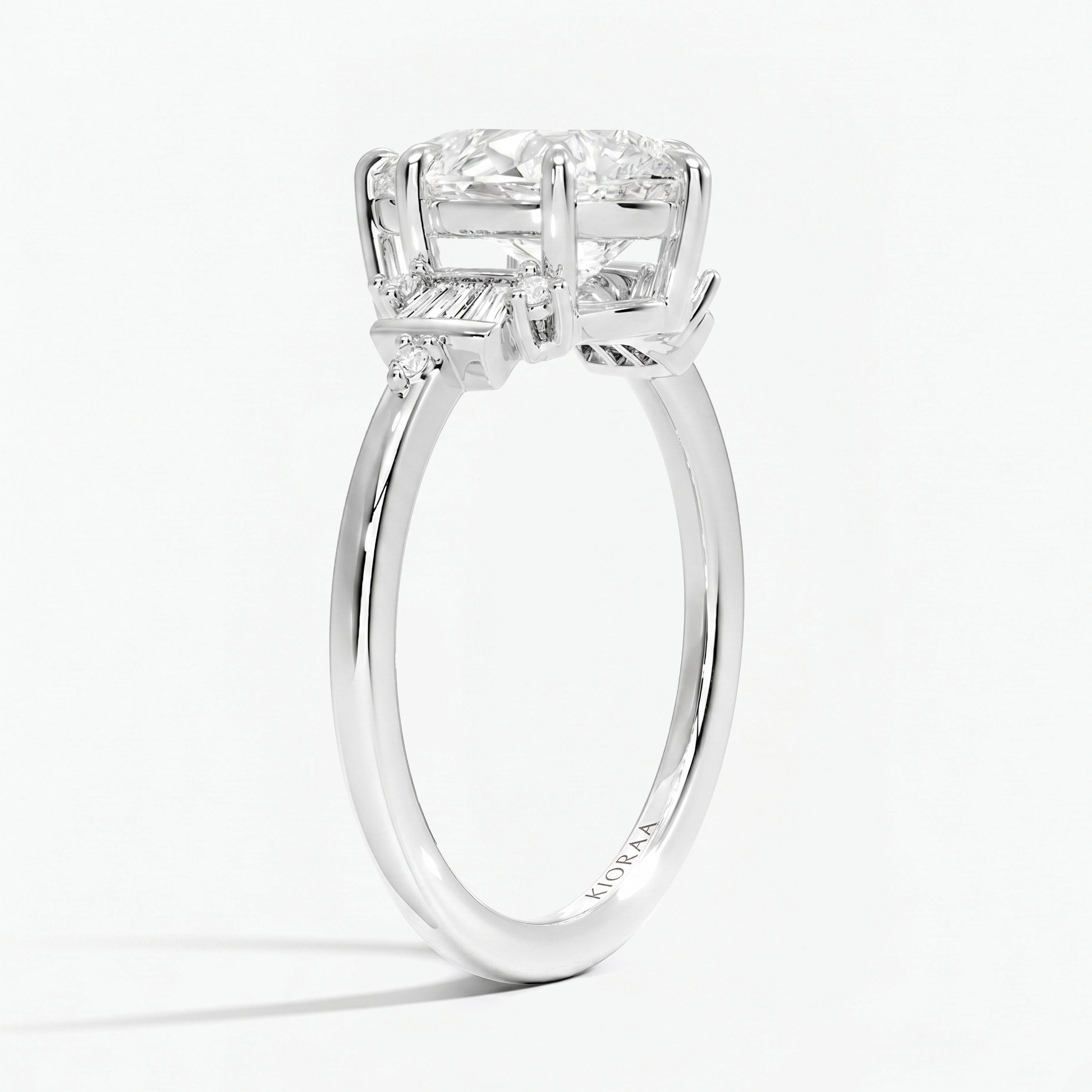 Regal Halo Pear Shape Engagement Ring