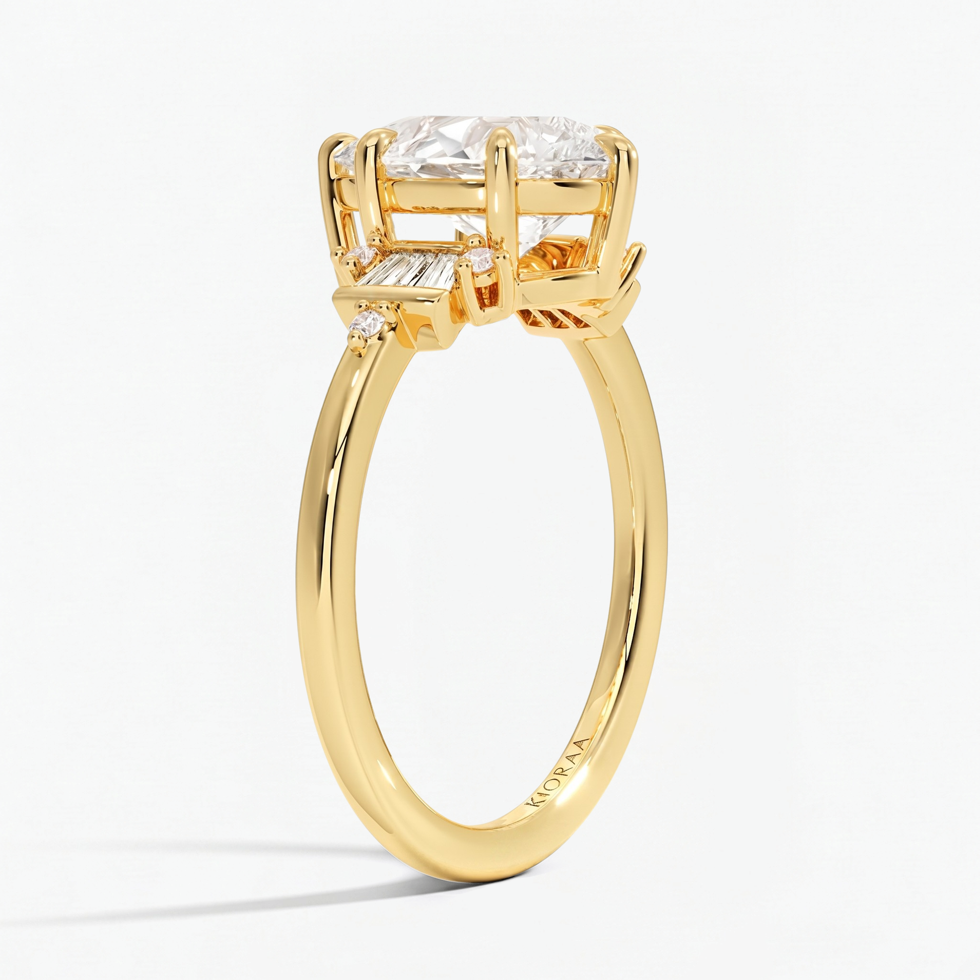 Regal Halo Pear Shape Engagement Ring