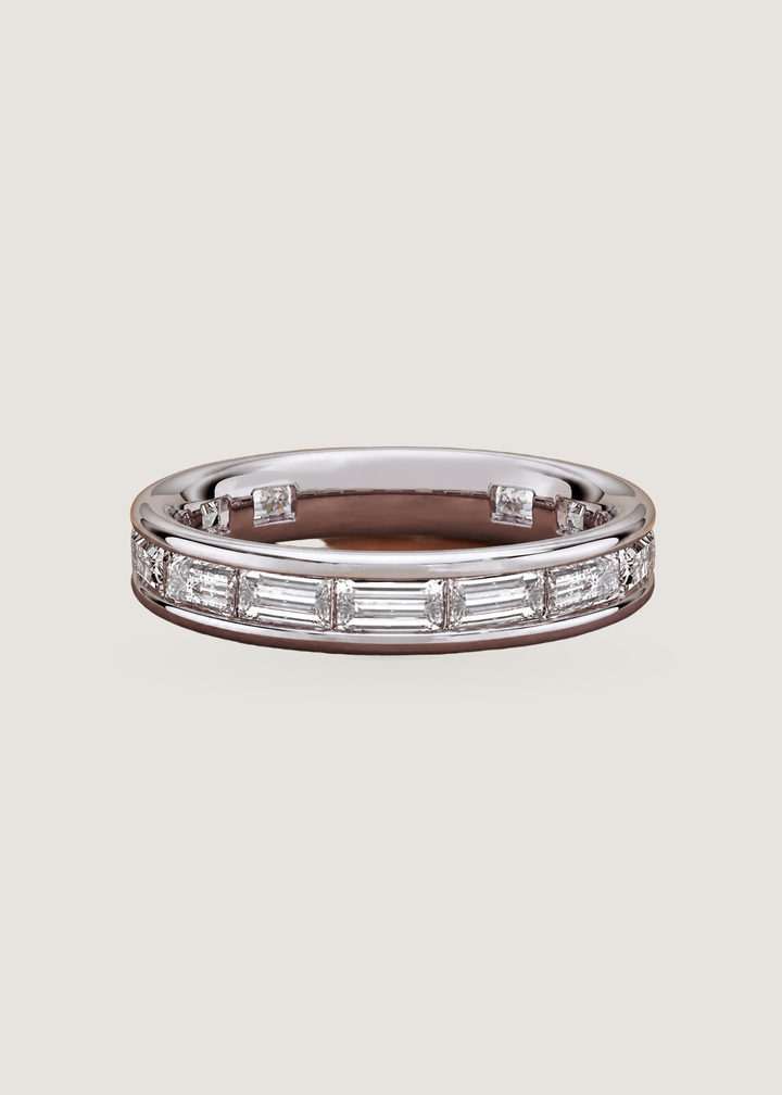 Classic Simple Baguette Wedding Ring