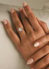 Classic Simple Pear Bezel Solitaire Engagement Ring, thumbnail 2
