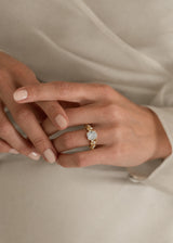 Nature Inspired Emerald Engagement Ring, thumbnail 2