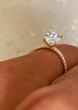 Hidden Halo Round Lab Grown Diamond Ring, thumbnail 2