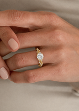 Nature Inspired Round Engagement Ring, thumbnail 2