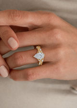 Nature Inspired Pear Engagement Ring, thumbnail 2
