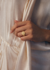 Cancer Zodiac Icon Signet Diamond Ring, thumbnail 2