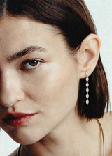 Marquise Line Drop Earrings, thumbnail 2