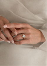 Oval Lab Grown Diamond Halo Engagement Ring, thumbnail 2