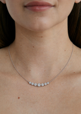 Seven Stone Round Cut Lab Grown Diamond  Necklace, thumbnail 2