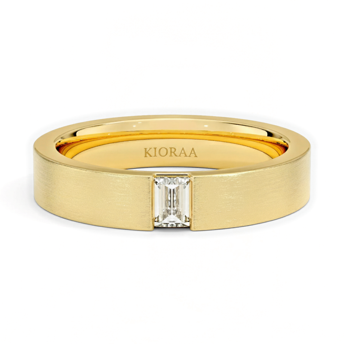 Baguette Lab Grown Diamond Men's Engagement Ring