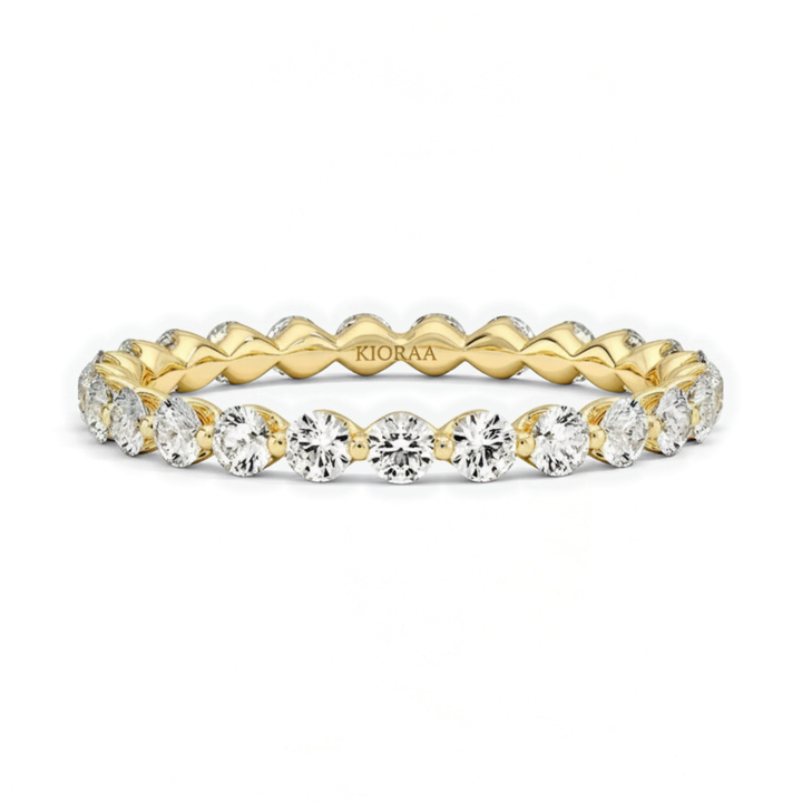 Classic Bubble Eternity Wedding Ring, Stackable Band
