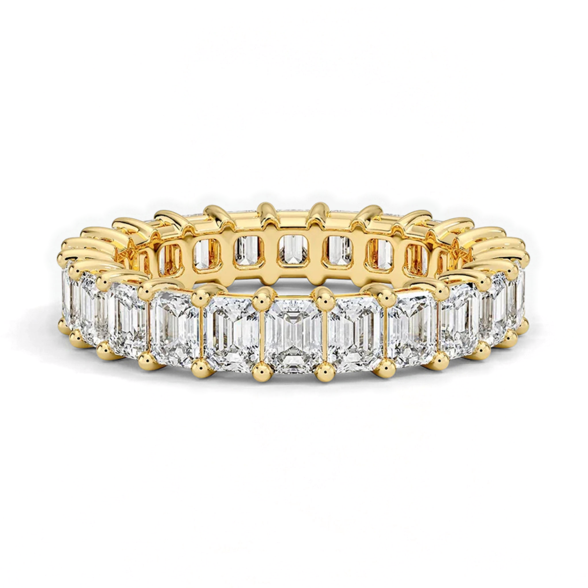 Classic Emerald Eternity Wedding Ring