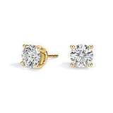 Classic four Prong Lab Diamond Studs, thumbnail 1