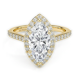 Classic Marquise Diamond Halo Engagement Ring, thumbnail 1