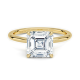 Classic Petal Asscher Solitaire Engagement Ring, thumbnail 1