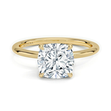 Classic Petal Cushion  Solitaire Engagement Ring, thumbnail 1