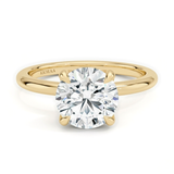 Classic Petal Round Solitaire Engagement Ring, thumbnail 1