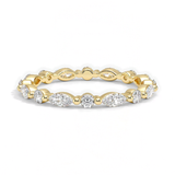 Classic Round and Marquise Eternity Wedding Ring, thumbnail 1