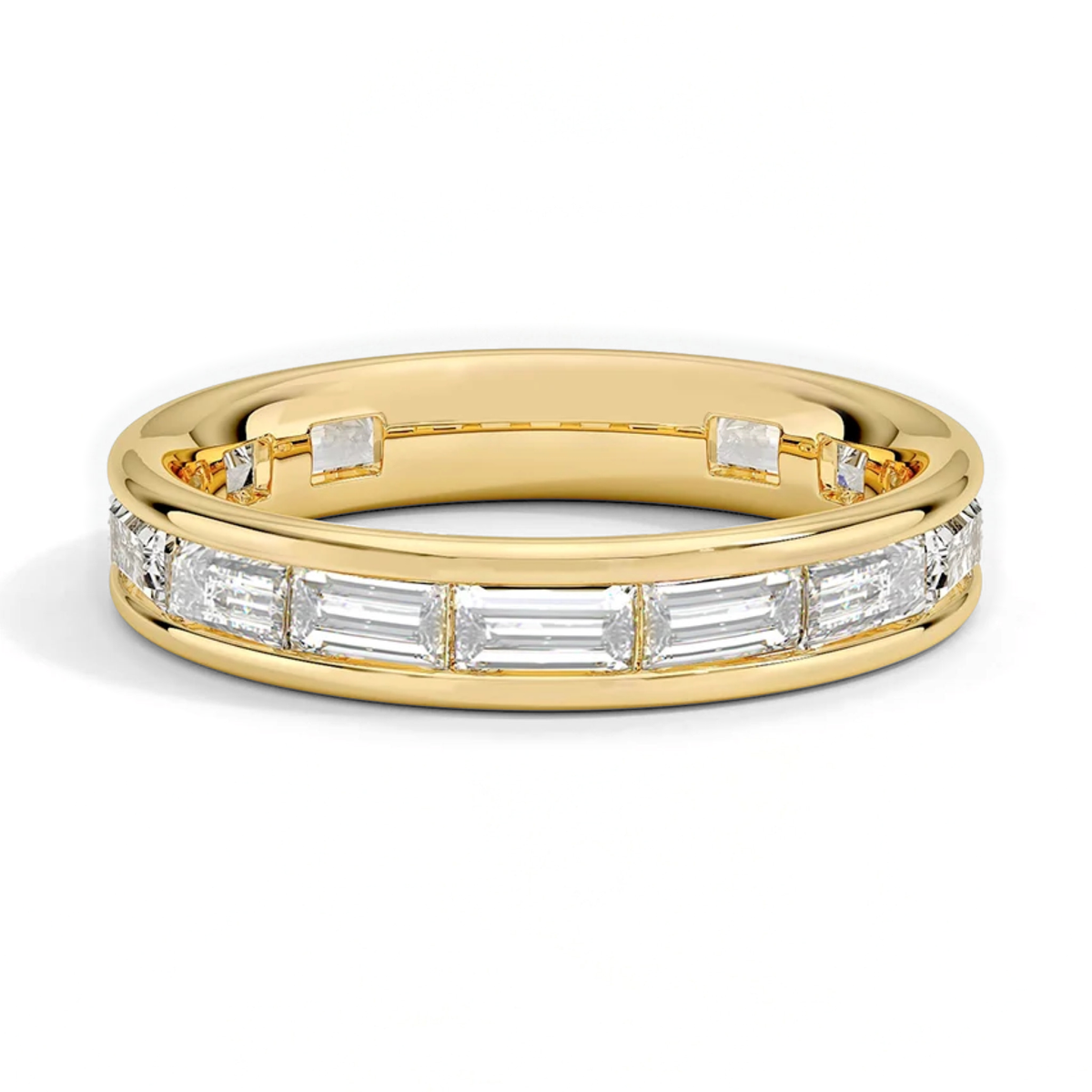 Classic Simple Baguette Wedding Ring