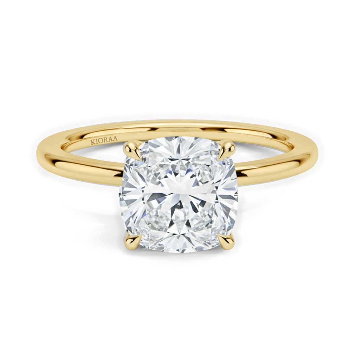 Classic Simple Cushion  Solitaire Engagement Ring