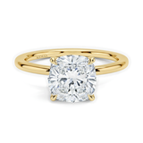 Classic Simple Cushion  Solitaire Engagement Ring, thumbnail 1