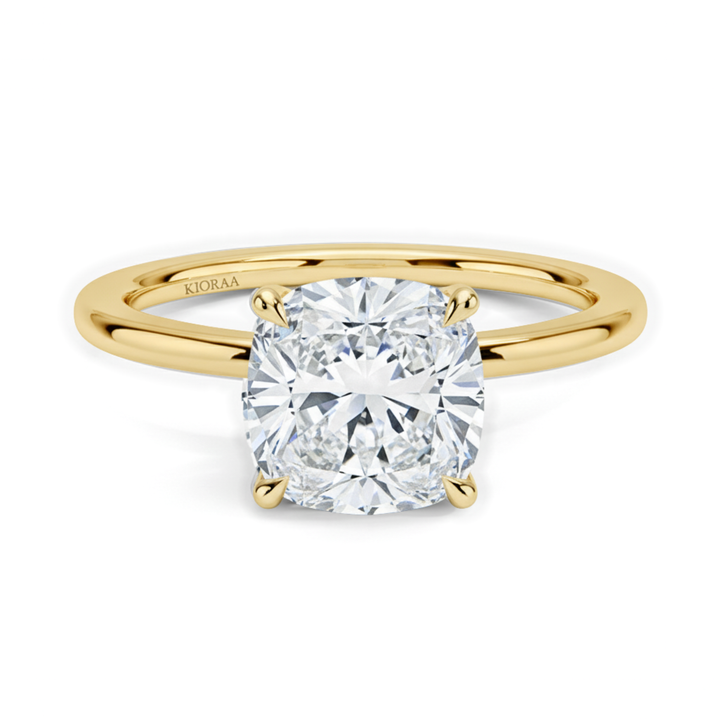 Classic Simple Cushion  Solitaire Engagement Ring