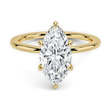 Classic Simple Marquise Solitaire Engagement Ring, thumbnail 1