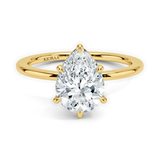 Classic Simple Pear  Solitaire Engagement Ring, thumbnail 1