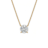 Classic Simple Round Diamond Solitaire Necklace, thumbnail 1