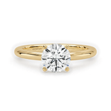 Classic Simple Round Solitaire Engagement Ring, thumbnail 1