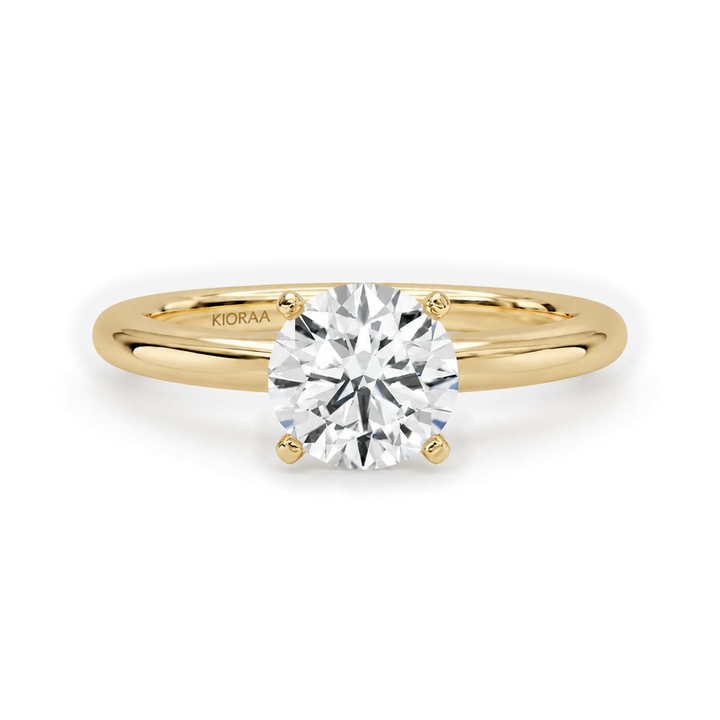 Classic Simple Round Solitaire Engagement Ring
