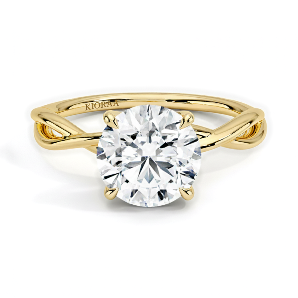 Classic Simple Twist Solitaire Engagement Ring