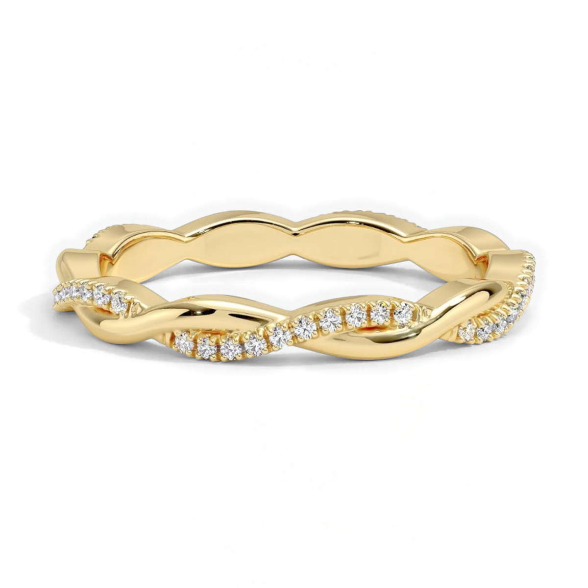 Classic Twisted Round Eternity Wedding Ring